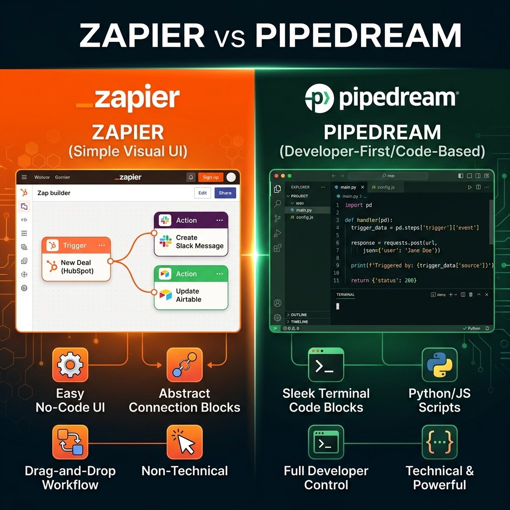 pipedream vs zapier